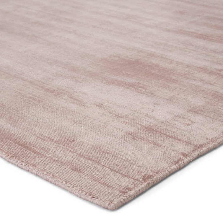 Handmade Distressed Pink Viscose Rug 8' x 10'