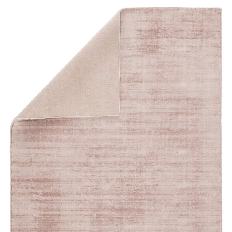 Handmade Distressed Pink Viscose Rug 8' x 10'