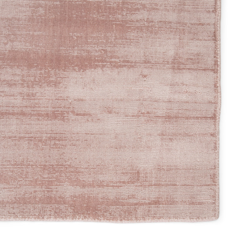 Handmade Distressed Pink Viscose Rug 8' x 10'