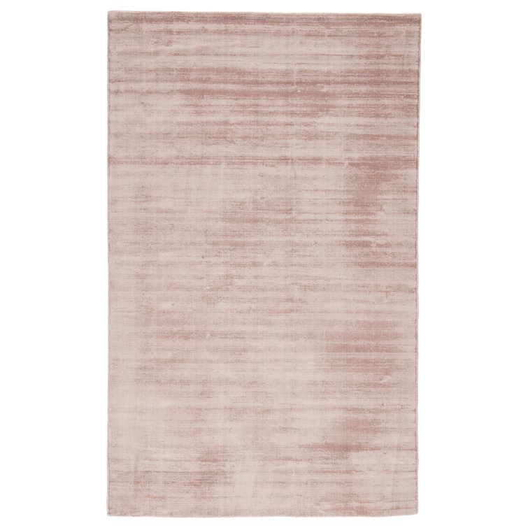 Handmade Distressed Pink Viscose Rug 8' x 10'