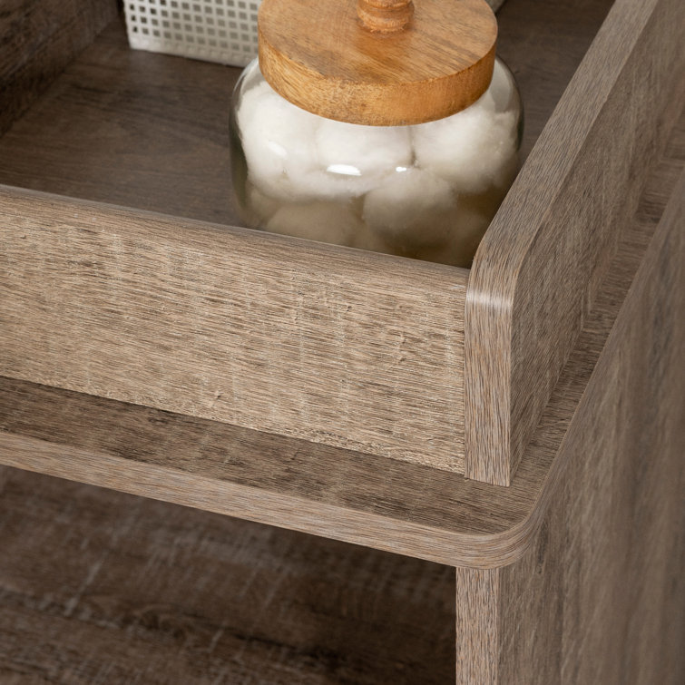 Weathered Oak Rustic Farmhouse Changing Table with Drawers
