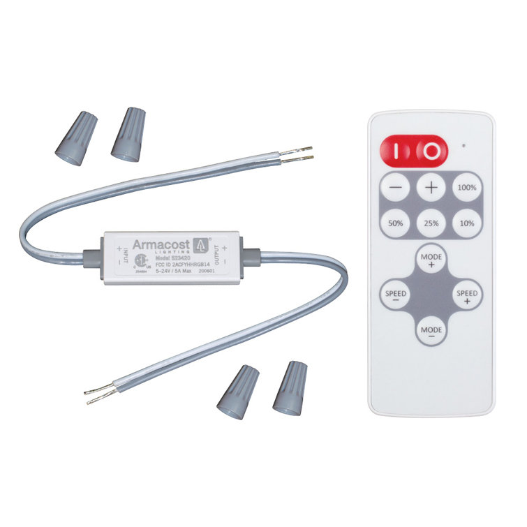 Compact White Wireless LED Strip Light Controller