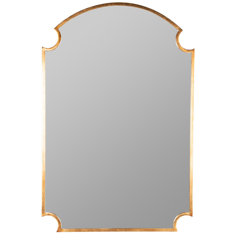 Luxurious Gold Leaf Rectangular Wood Wall Mirror