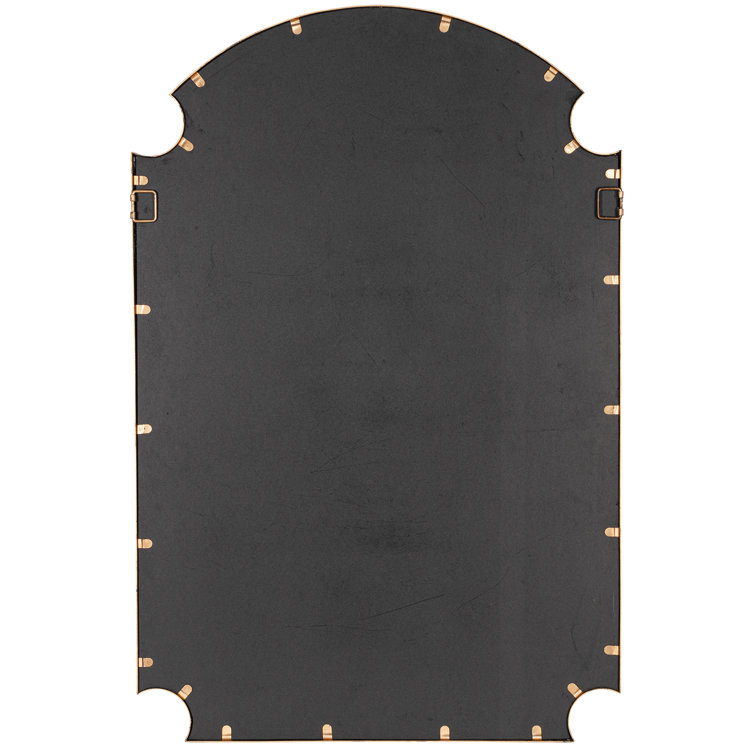 Luxurious Gold Leaf Rectangular Wood Wall Mirror
