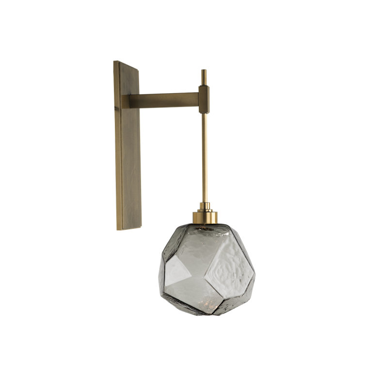 Black Dimmable Glass Gem LED Wall Sconce
