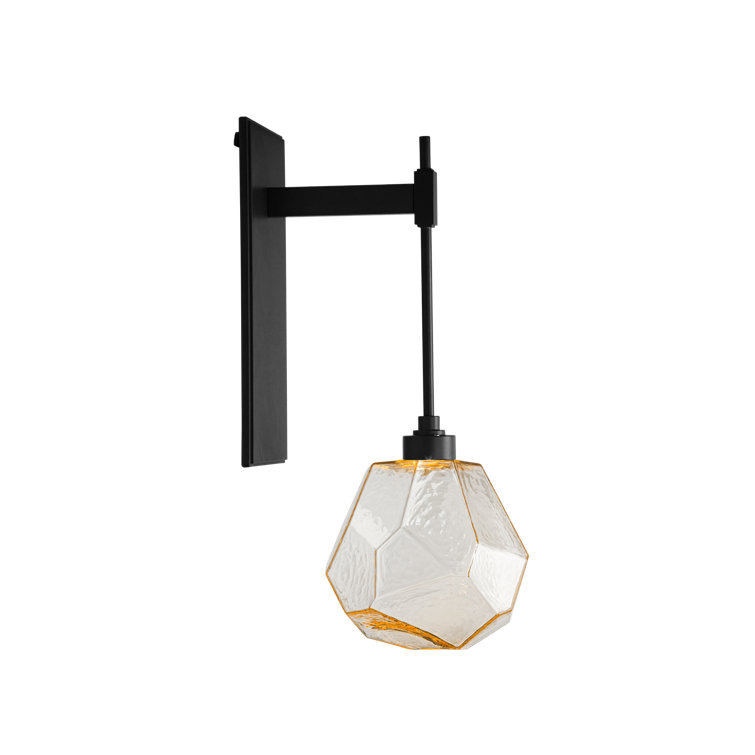 Gem Tempo 17.9" Matte Black & Bronze Dimmable LED Wall Sconce