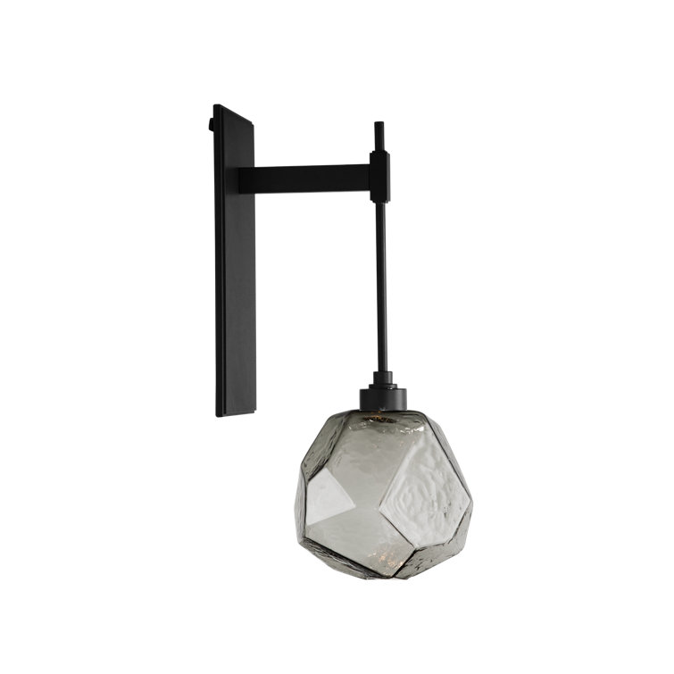 Black Dimmable Glass Gem LED Wall Sconce