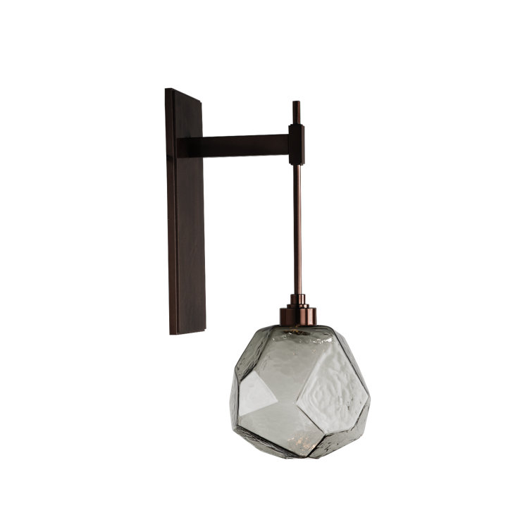 Black Dimmable Glass Gem LED Wall Sconce