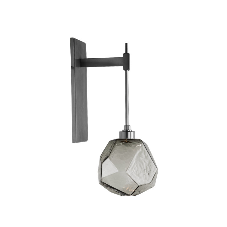 Black Dimmable Glass Gem LED Wall Sconce