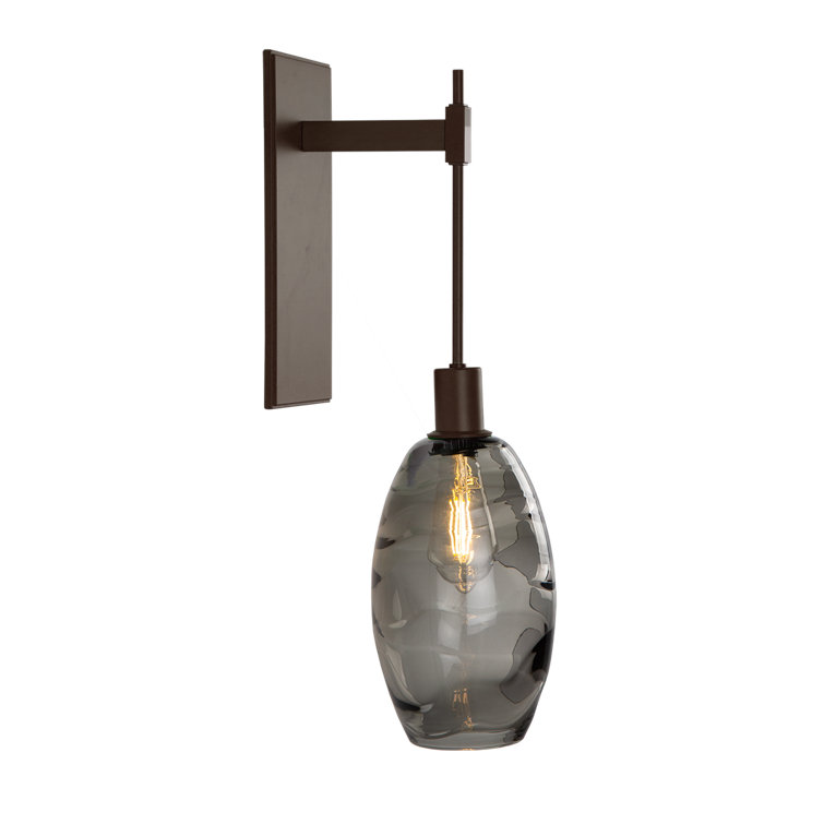 Flat Bronze Blown Glass Dimmable Wall Sconce