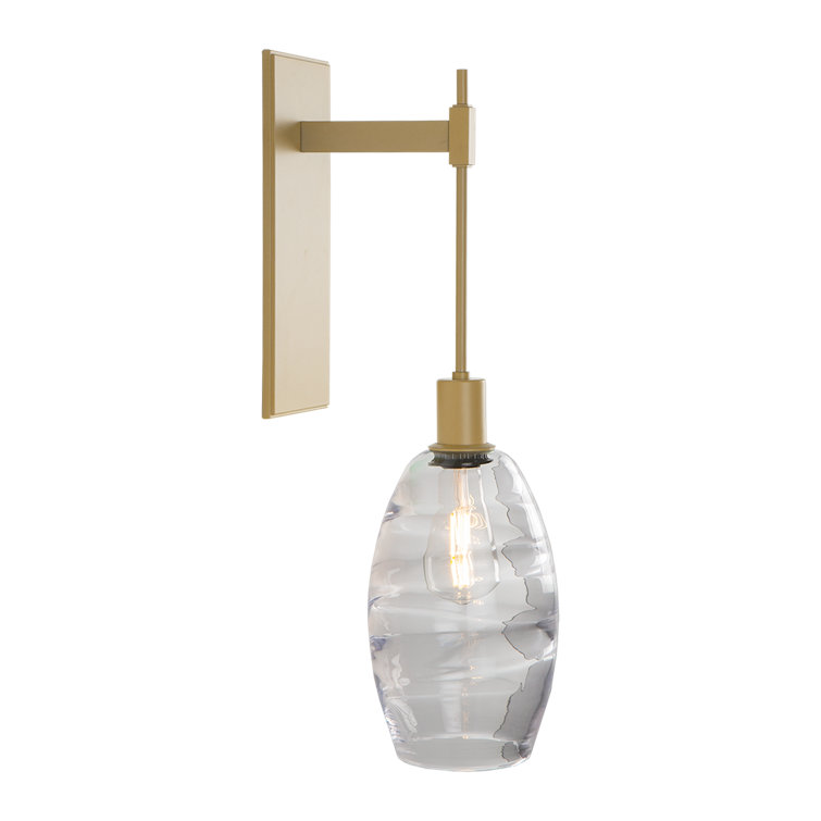 Ellisse Optic Blown Glass and Gilded Brass Sconce