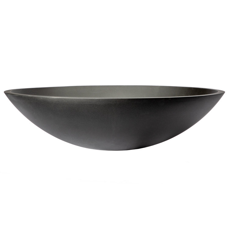 Matte Black Oval Tempered Glass Above-Counter Sink
