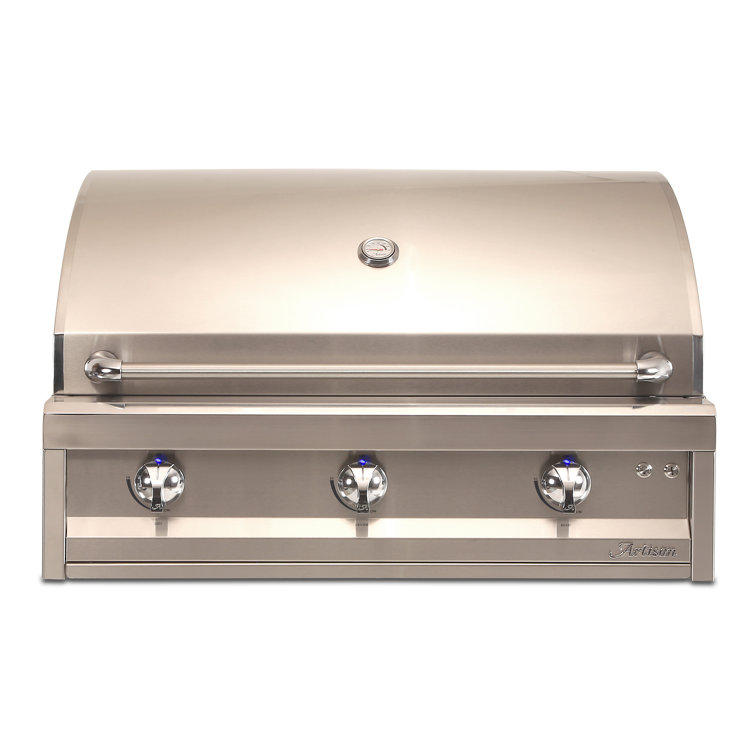 Artisan 36-Inch Stainless Steel Built-In Propane Gas Grill with Rotisserie