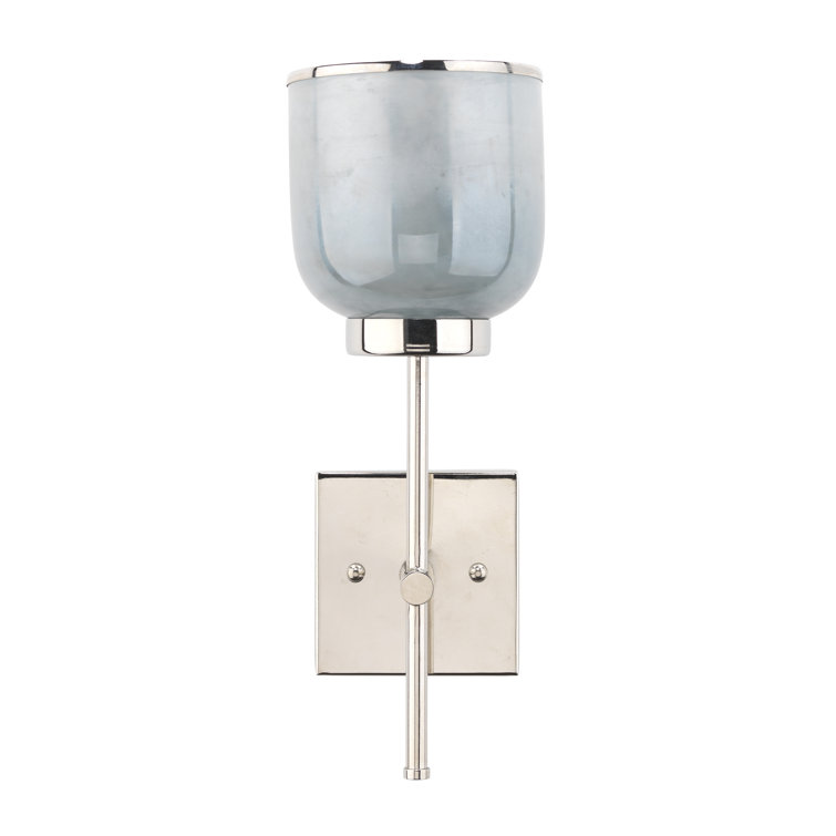 Opal Nickel Dimmable Single Light Wall Sconce