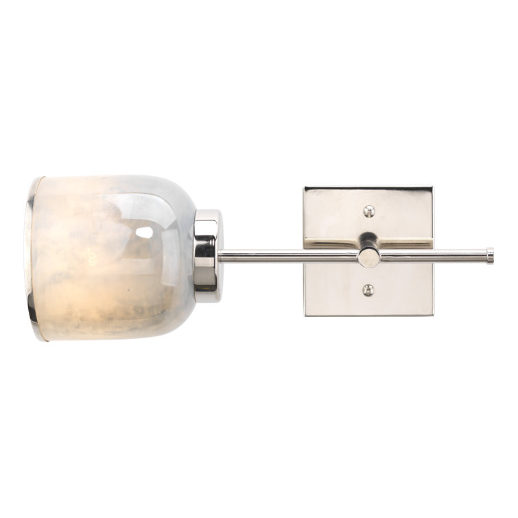 Opal Nickel Dimmable Single Light Wall Sconce