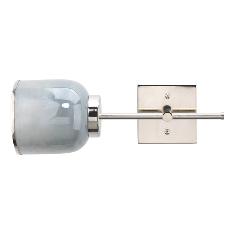 Opal Nickel Dimmable Single Light Wall Sconce