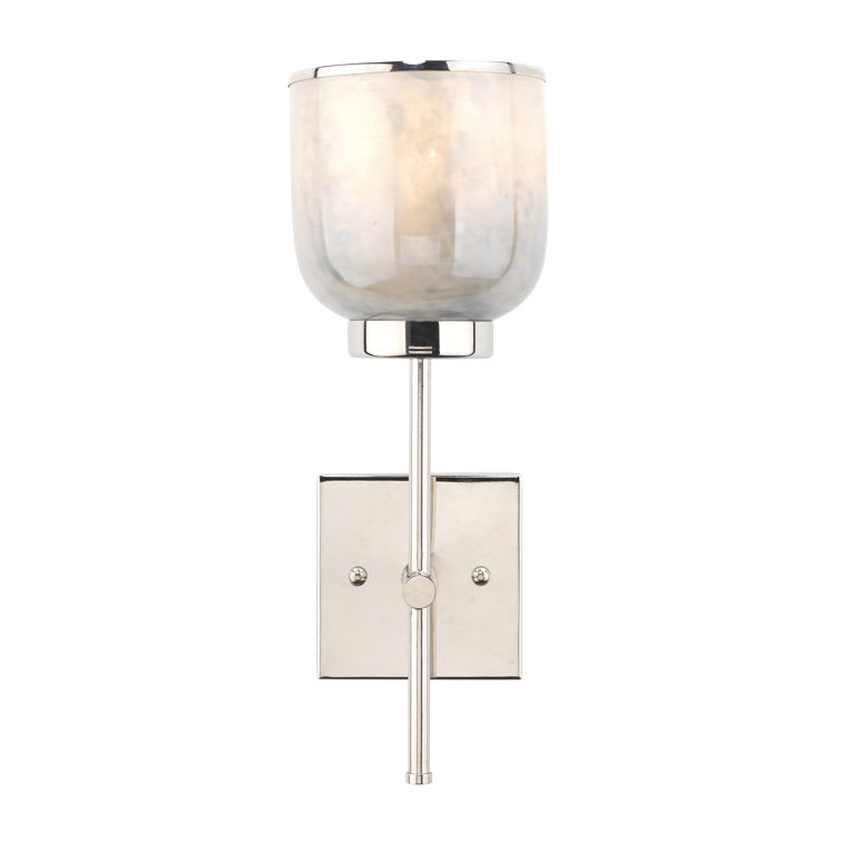 Opal Nickel Dimmable Single Light Wall Sconce