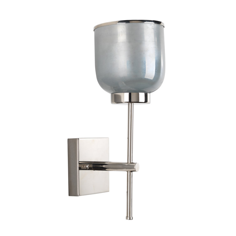 Opal Nickel Dimmable Single Light Wall Sconce