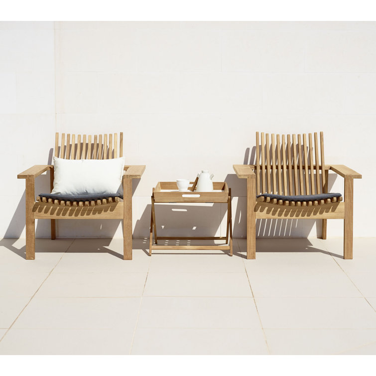 Amaze Teak Dining Chair with Grey Cushions