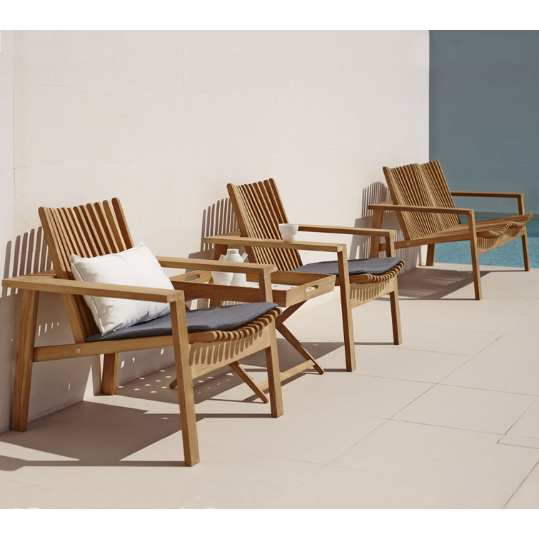 Amaze Teak Dining Chair with Grey Cushions