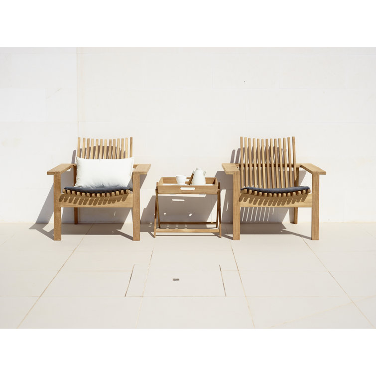 Amaze Teak Dining Chair with Grey Cushions