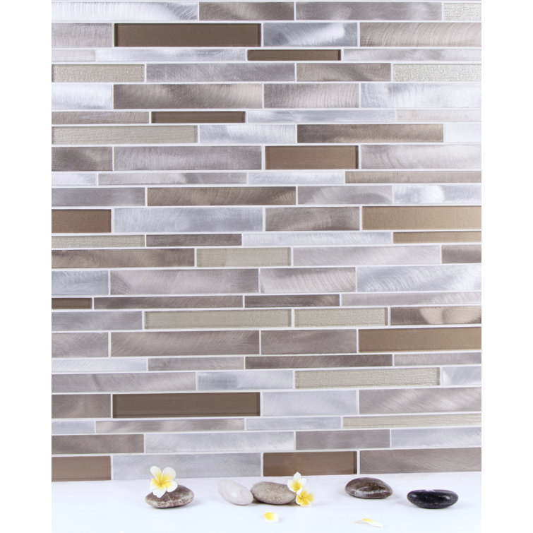 Twilight Multicolor Glass and Aluminum Mosaic Wall Tile
