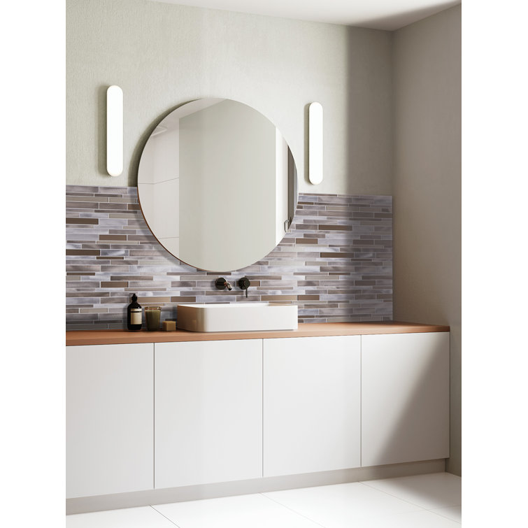 Twilight Multicolor Glass and Aluminum Mosaic Wall Tile