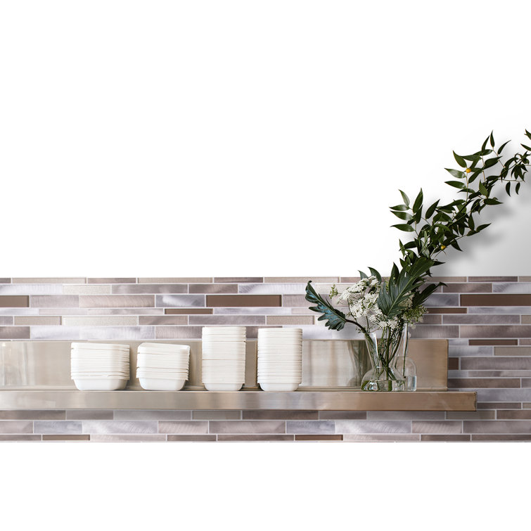 Twilight Multicolor Glass and Aluminum Mosaic Wall Tile