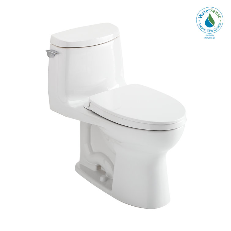 Bone Vitreous China Elongated One-Piece Toilet with High Efficiency Flush