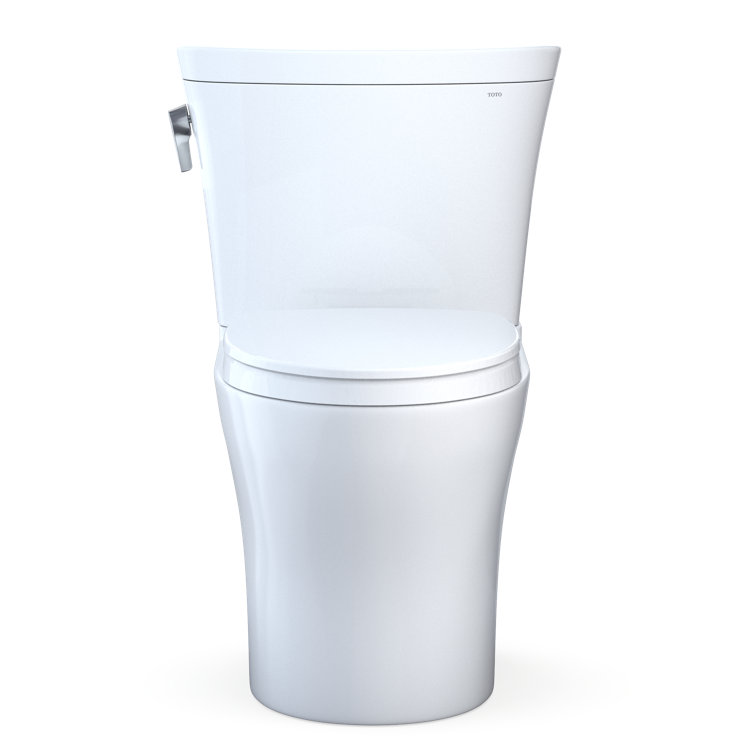 Cotton White Dual Flush Elongated Two-Piece Toilet with SoftClose Seat