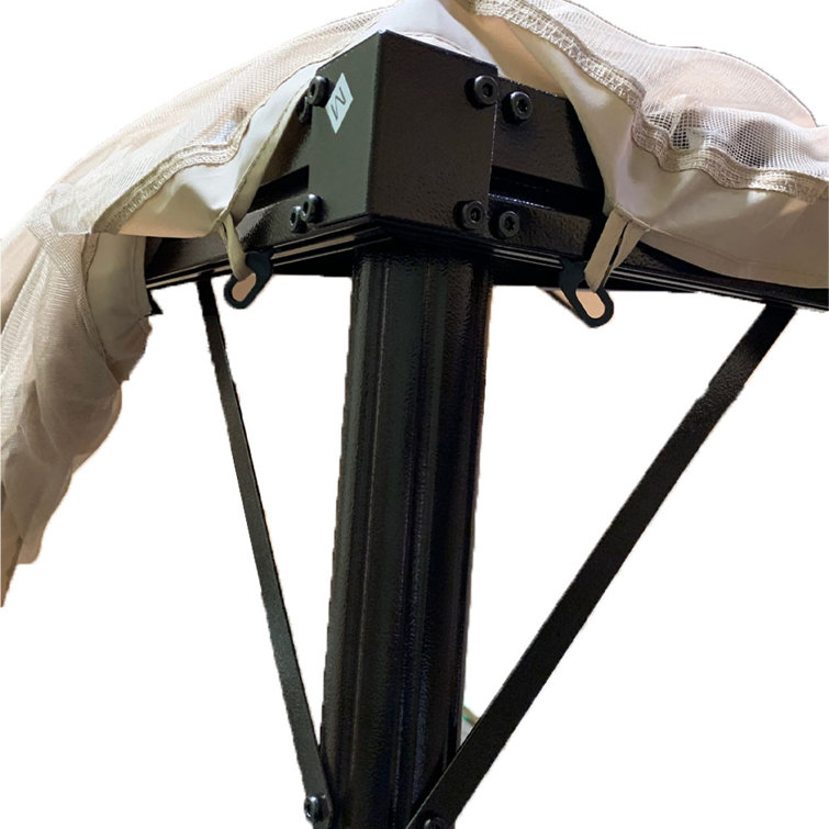 Outsunny Classic 10x13 Double-Tiered Gazebo Canopy - Beige Whisper