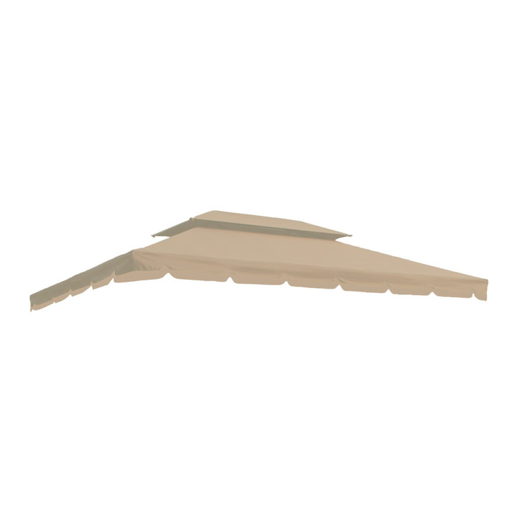 Outsunny Classic 10x13 Double-Tiered Gazebo Canopy - Beige Whisper