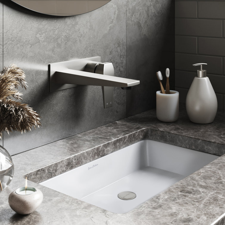 Voltaire Brushed Nickel Single-Handle Wall-Mount Bathroom Faucet