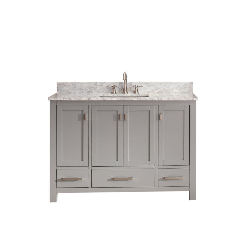 Chilled Gray 48" Stone Top Single Sink Vanity