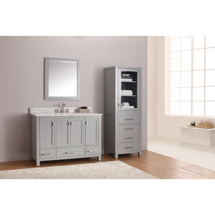 Chilled Gray 48" Stone Top Single Sink Vanity