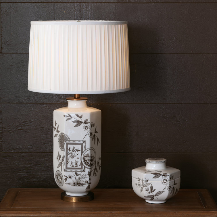 Temba White and Brown Ceramic Porcelain Table Vase