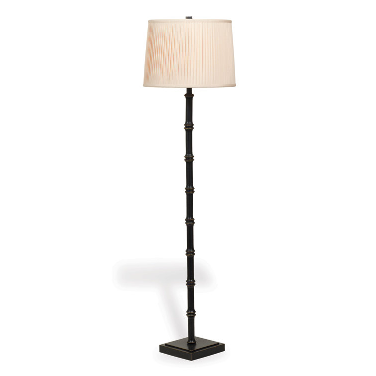 Lauderdale 63'' Black Crackle Steel Traditional Floor Lamp