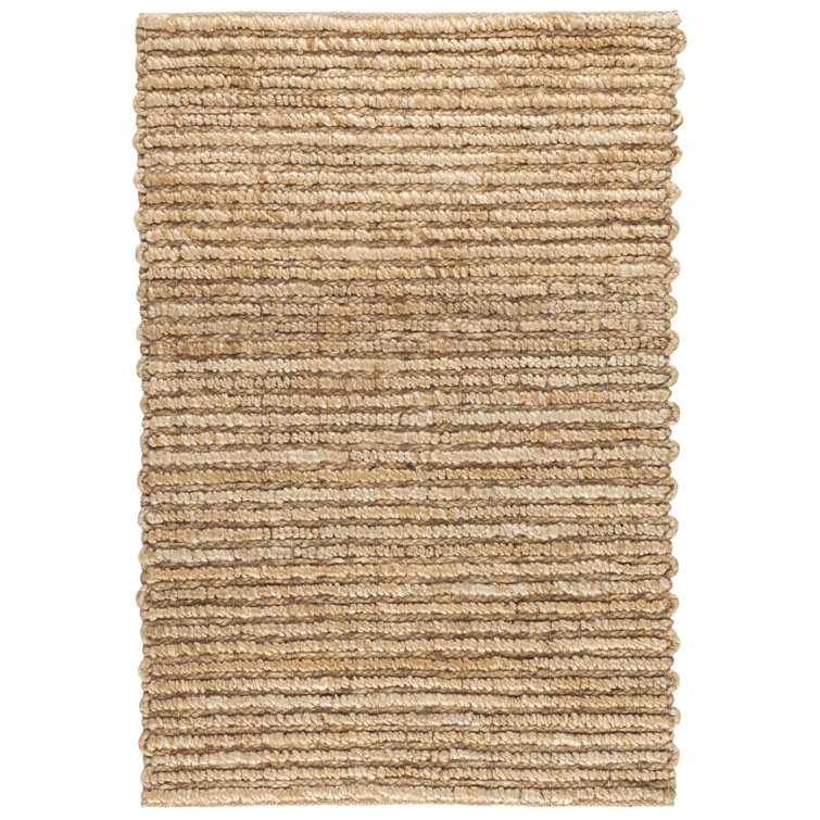 Natural Handwoven Jute Wool Cotton Rectangular Rug 2' x 3'