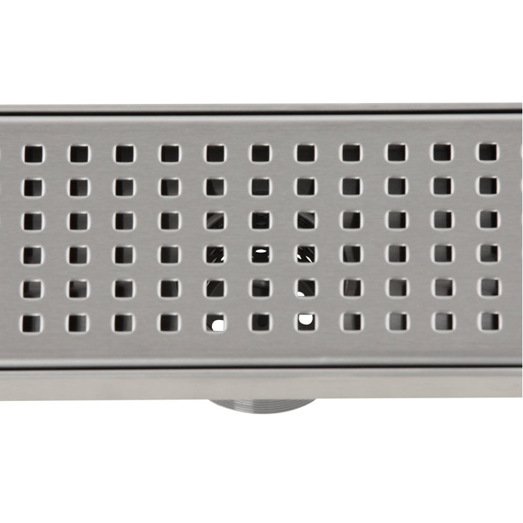 Matte Black Stainless Steel Linear Shower Drain Cover, 24 Inches
