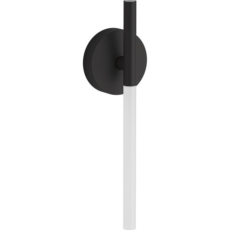 Matte Black Frosted Glass LED Wall Sconce