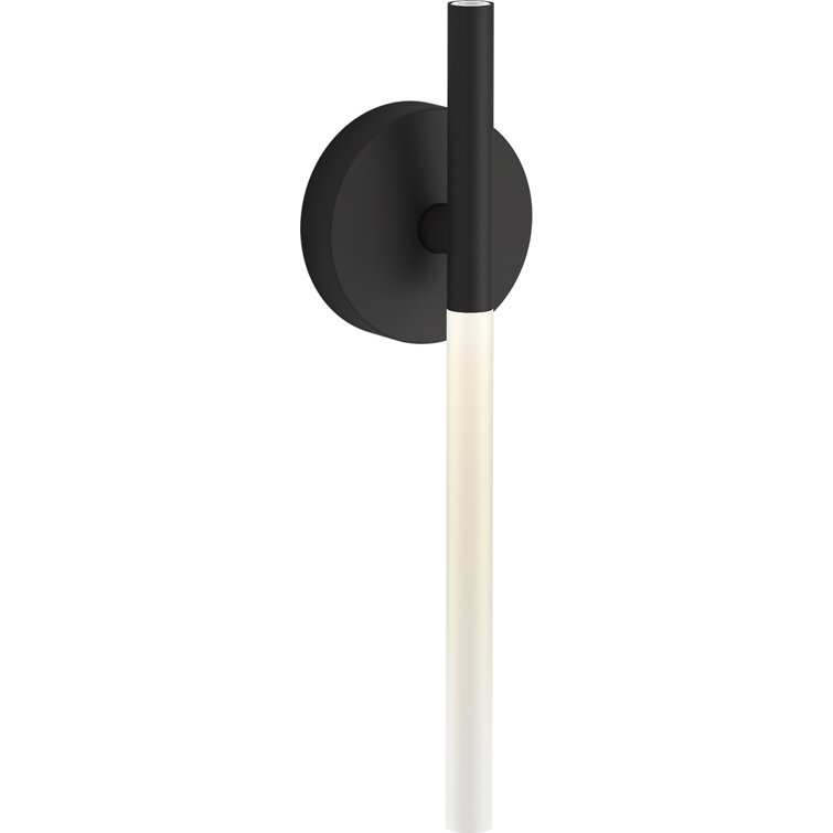 Matte Black Frosted Glass LED Wall Sconce