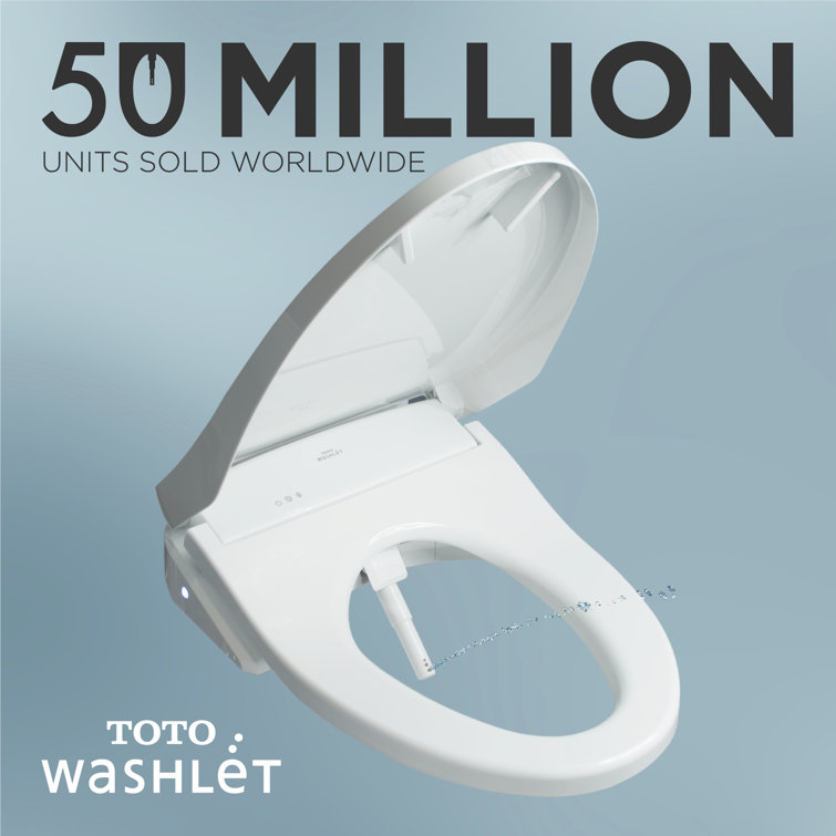 Cotton White Round Heated Electronic Bidet Seat