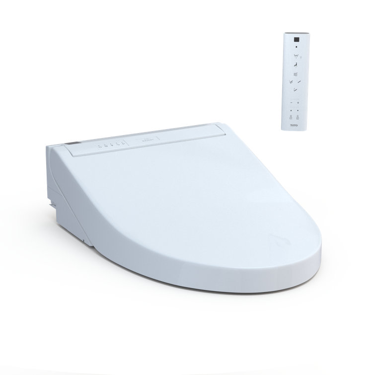 Modern White Elongated Heated Electronic Bidet Seat