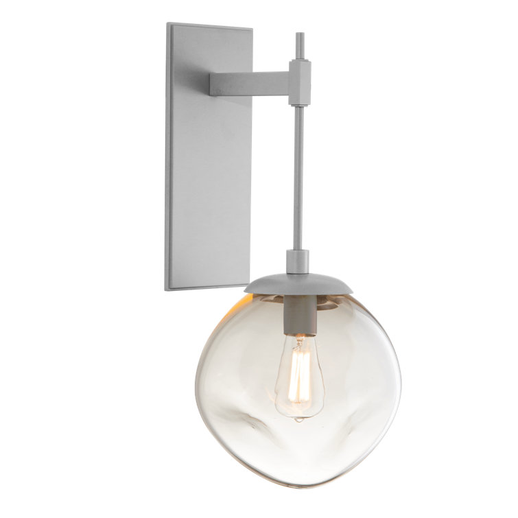 Nebula Tempo 21'' Metallic Beige Silver Handblown Glass Sconce