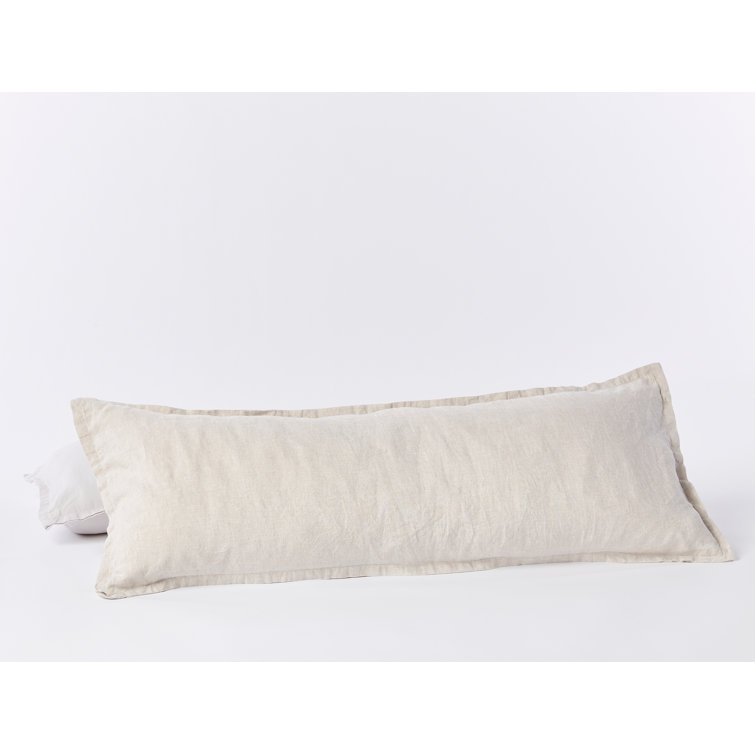 Natural Chambray Organic Cotton Lumbar Pillow Cover
