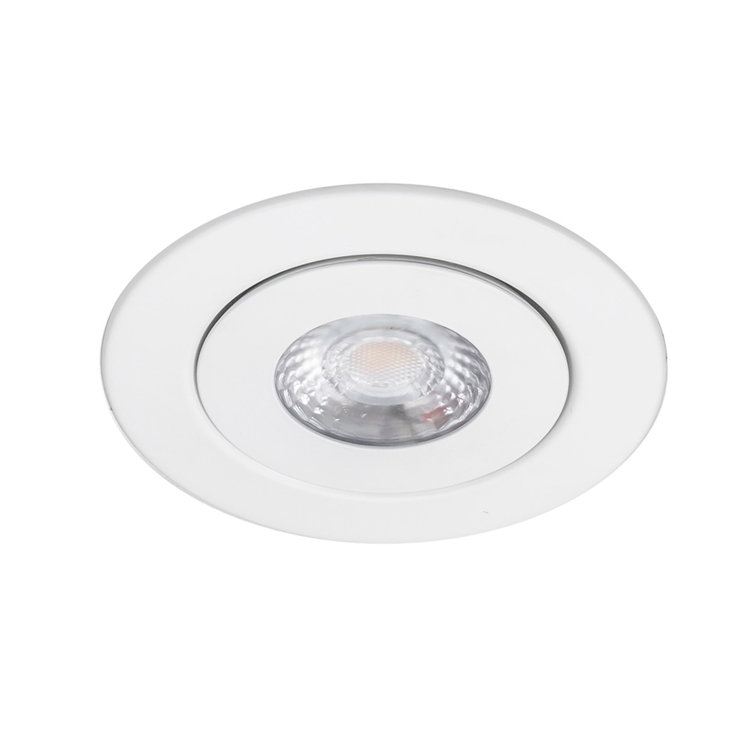 White Glass 4.73" LED Recessed Lighting Kit