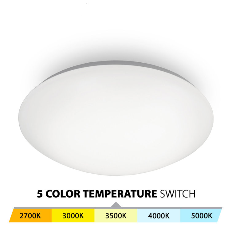 Glo Energy Star Aluminum 11.75" LED Flush Mount in White
