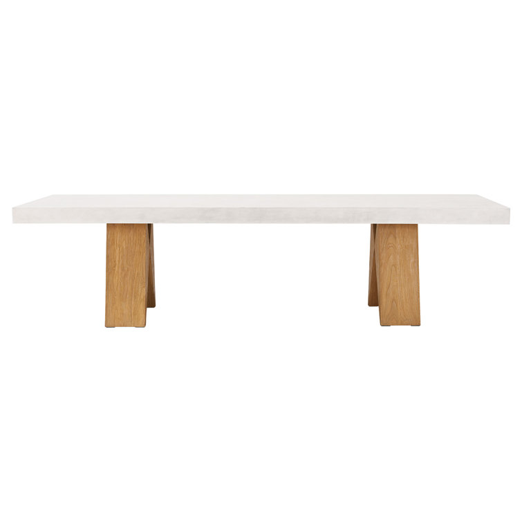 Perpetual Ebony White 87" Lightweight Concrete Dining Table
