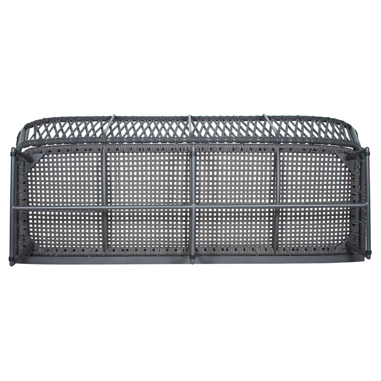 Archipelago 78'' Dark Gray Outdoor Patio Sofa with Polypropylene Weave