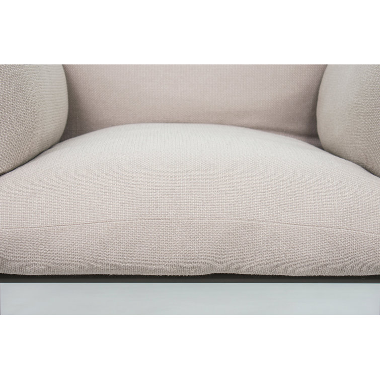 Nut Brown Aluminum Lounge Chair with Wheat Cushions